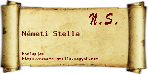Németi Stella névjegykártya